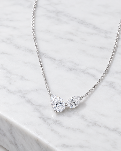 Adrienne halo pendant from an angle.