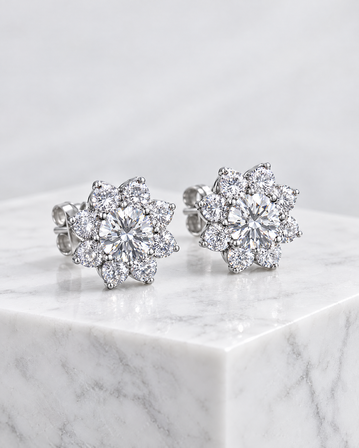 Nova stud from an angle, showing the floral halo.