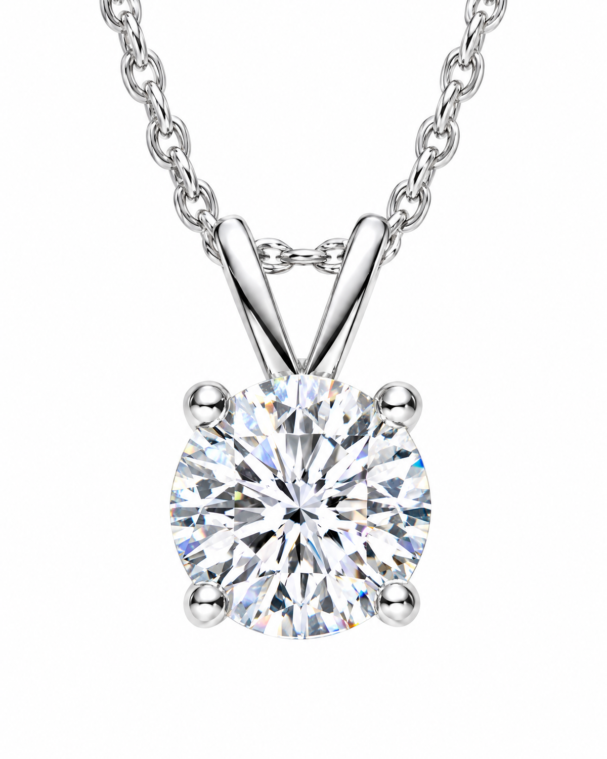 Close-up of the Seraphine Duo pendant's stones and setting.